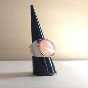 Vintage Rose Quartz Sterling Silver Ring